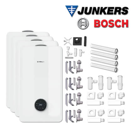 Junkers Bosch GCC53-005 mit 4x Kombitherme GC5300iW 20/24 C 23, Abgas Schacht in stock