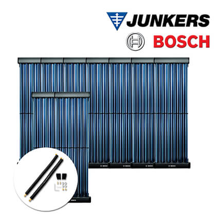 11,0m² Junkers Bosch Solaranlage SO821 mit VK120-2CPC, Aufdachmontage in stock