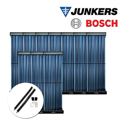 12,2m² Junkers Bosch Solaranlage SO822 mit VK120-2CPC, Aufdachmontage in stock