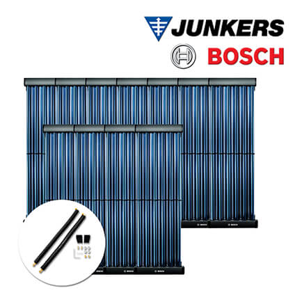 13,4m² Junkers Bosch Solaranlage SO823 mit VK120-2CPC, Aufdachmontage in stock