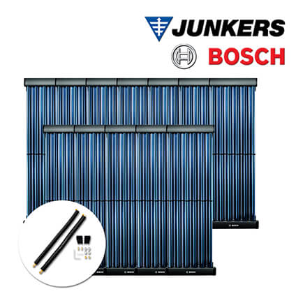 14,6m² Junkers Bosch Solaranlage SO824 mit VK120-2CPC, Aufdachmontage in stock