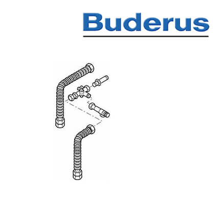 Buderus S-Flex flexibles sanitärseitiges Anschluss-Set S120, H65W in stock