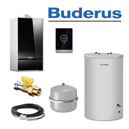 Buderus GB182-14i, W44, Gas-Brennwerttherme, schwarz, S120 Speicher, TC100, L/LL in stock