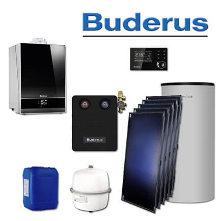 Buderus GB192-25i, SL121, Gas-Brennwerttherme, schwarz, 5 x SKT1.0-s, P750 S in stock