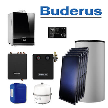 Buderus GB192-25i, SL122, Gas-Brennwerttherme, schwarz, 5 x SKT1.0-s, PNR750 in stock