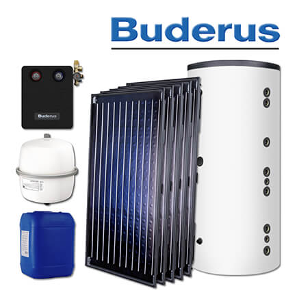 11,5m² Buderus Logaplus Solaranlage S76, SKN4.0-S, HS 750 W, Aufdachmontage in stock