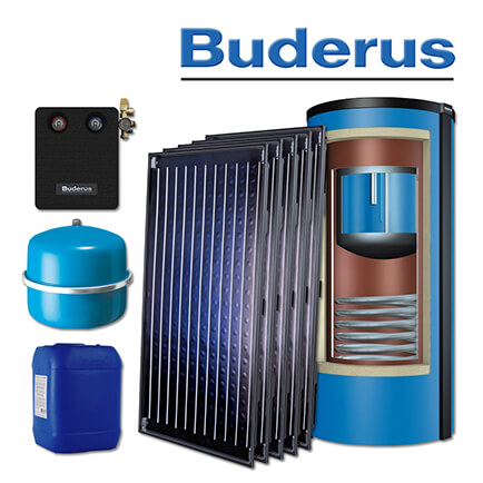 11,5m² Buderus Logaplus Solaranlage S75, SKN4.0-S, P750 S, Aufdachmontage in stock
