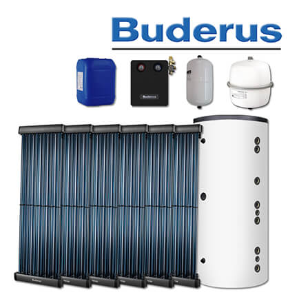 7,3m² Buderus Logaplus Solaranlage S82, SKR, HS 750 W, Aufdachmontage in stock