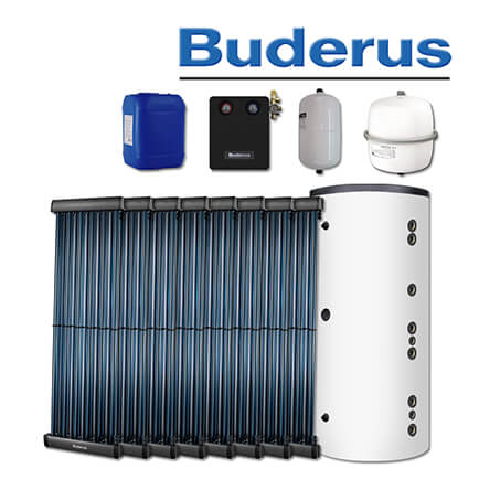 9,7m² Buderus Logaplus Solaranlage S82, SKR, HS 750 W, Aufdachmontage in stock