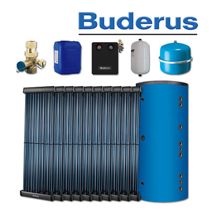 12,2m² Buderus Logaplus Solaranlage S82, SKR, HS 1000, Aufdachmontage in stock