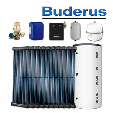 12,2m² Buderus Logaplus Solaranlage S82, SKR, HS 1000 W, Aufdachmontage in stock