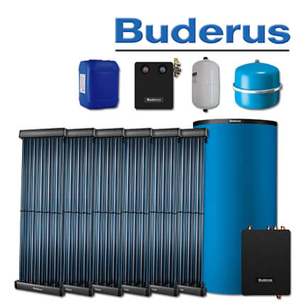 7,3m² Buderus Logaplus Solaranlage S83, SKR, PNR750.6 E-C, Aufdachmontage in stock
