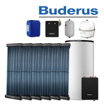 7,3m² Buderus Logaplus Solaranlage S83, SKR, PNR750.6 EW-C, Aufdachmontage in stock