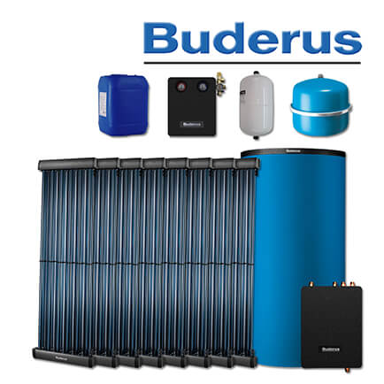 9,7m² Buderus Logaplus Solaranlage S83, SKR, PNR750.6 E-C, Aufdachmontage in stock