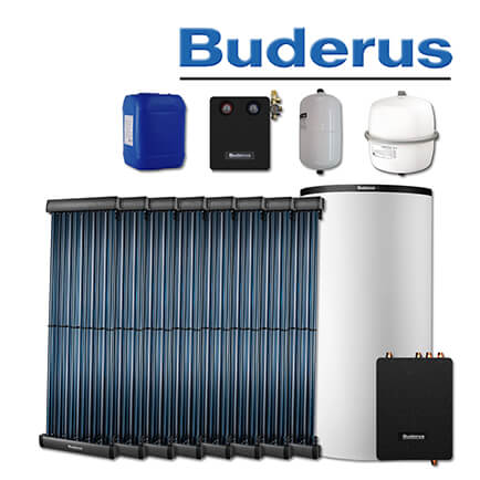 9,7m² Buderus Logaplus Solaranlage S83, SKR, PNR750.6 EW-C, Aufdachmontage in stock