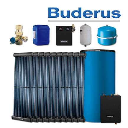 12,2m² Buderus Logaplus Solaranlage S83, SKR, PNR1000.6 E-C, Aufdachmontage in stock