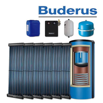 7,3m² Buderus Logaplus Solaranlage S116, SKR, P750 S-C, Aufdachmontage in stock