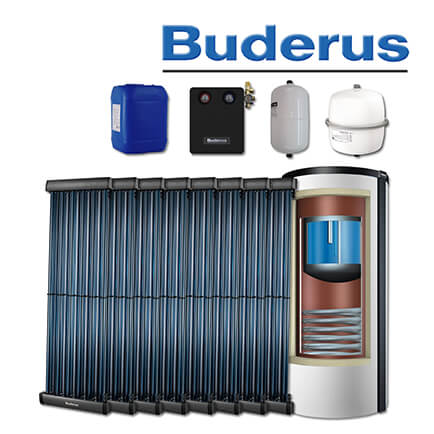 9,7m² Buderus Logaplus Solaranlage S116, SKR, P750 W-C, Aufdachmontage in stock