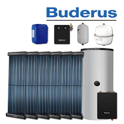 7,3m² Buderus Logaplus Solaranlage S83, SKR, PNR750.6 ES-B, Aufdachmontage in stock