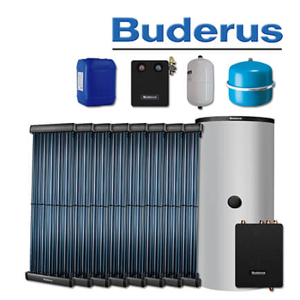 9,7m² Buderus Logaplus Solaranlage S83, SKR, PNR750.6 ES-B, Aufdachmontage in stock