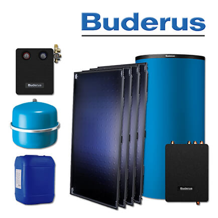 10,2m² Buderus Logaplus Solaranlage S94, SKT1.0-S, PNR750.6 E-C, Aufdachmontage in stock