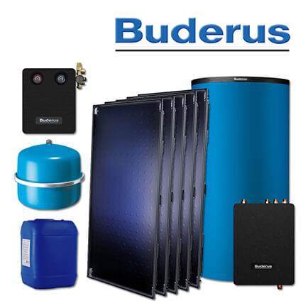 12,7m² Buderus Logaplus Solaranlage S94, SKT1.0-S, PNR750.6 E-C, Aufdachmontage in stock