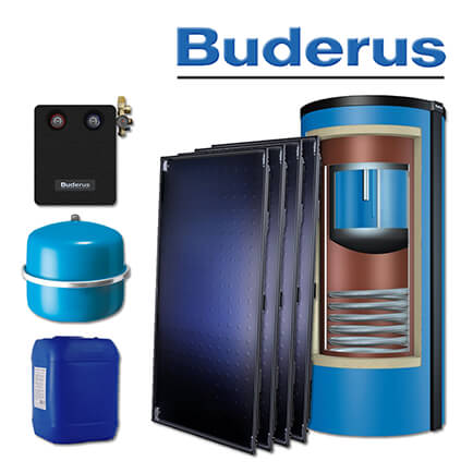 10,2m² Buderus Logaplus Solaranlage S90, SKT1.0-S, P750 S, Aufdachmontage in stock
