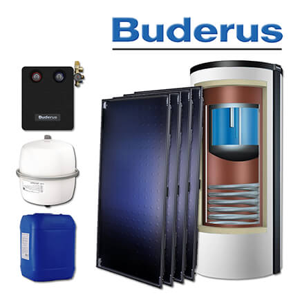 10,2m² Buderus Logaplus Solaranlage S90, SKT1.0-S, P750 S W, Aufdachmontage in stock