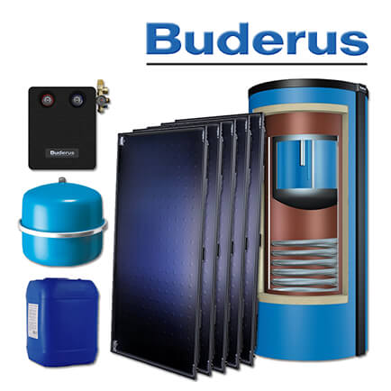 12,7m² Buderus Logaplus Solaranlage S90, SKT1.0-S, P750 S, Aufdachmontage in stock