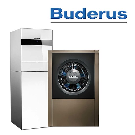 Buderus WLW196i-11 AR T190, Logatherm Luft/Wasser Heizungs-Wärmepumpe, weiß in stock