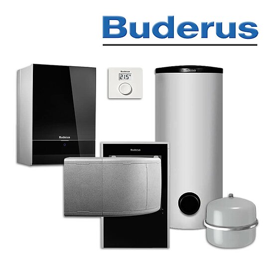 Buderus WLW196i-11 IR E, SH400 RS-B, Luft/Wasser-Wärmepumpe, RC100 H in stock