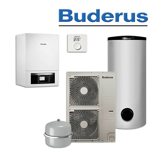Buderus WPLS11.2 RE, Logatherm Split-Wärmepumpe, SH400 RS-B, RC100 H in stock