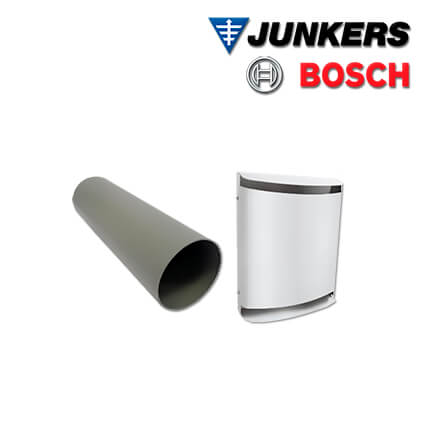 Junkers Bosch Rohbauset LRE160W für Vent 2000 D, Metall-Außenhaube, weiß in stock