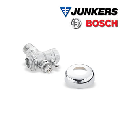 Junkers Bosch Wartungshahn R 3/4 Eckform mit Rosette Nr. 440/1 in stock