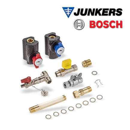 Junkers Bosch Servicepaket CS 28-1 Anschlussset Absperrhähne in stock