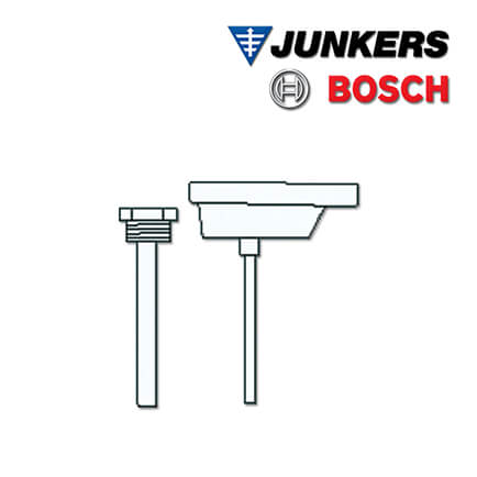 Junkers Bosch Temperaturfühler mit Tauchhülse PT1000, 120 mm Länge in stock