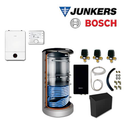 Junkers Bosch CS719 mit Luft/Wasser-Wärmepumpe CS7001iAW 13 ORE, BHS 1000, FF27S in stock