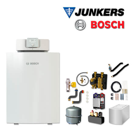 Junkers Bosch Gaskessel GC7000F 15, GC7F08 mit WST 200-2 HRC, HSM25/6 MM100 in stock