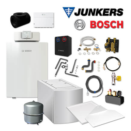 Junkers Bosch Gaskessel GC7000F 22, GCH706 mit MH200, WH 160-3, HS25/6 in stock