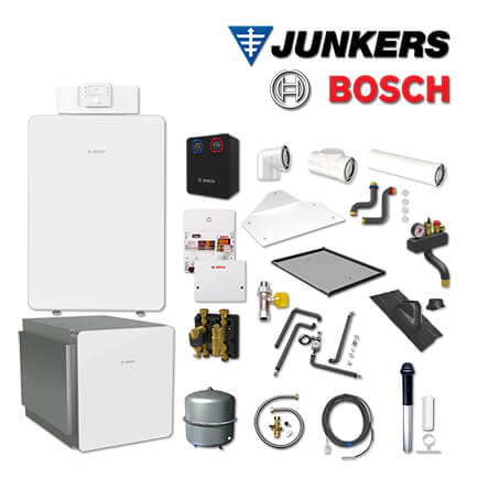Junkers Bosch Gaskessel GC8000iF-15, GCFS856, WH160-3P, HSM25/6, Abgas Dach schw in stock