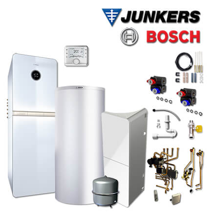Junkers Bosch SHU11 mit Gastherme GC9000iWM 30/100 S, HDS400, CW400, 2 HK in stock