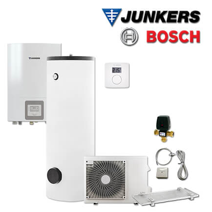 Junkers Bosch SAS12 mit Split Luft/Wasser-Wärmepumpe SAS 8-2 ASE, CR10H, HR 300 in stock