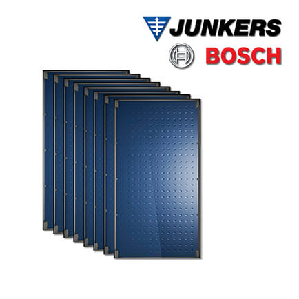 8x Junkers Bosch Top Solarkollektor FT226-2V, 2,55 m², senkrechte Ausführung in stock