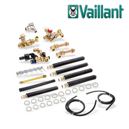 Vaillant Anschlusskonsole Gas-Kompaktgeräte, flexibel, Anschluss oben und unten in stock