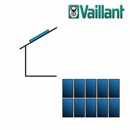 Vaillant Kollektormontage-Set 9.114, 2x5 VFK 135/2 / 140/2, 2-reihig auf Schindel in stock