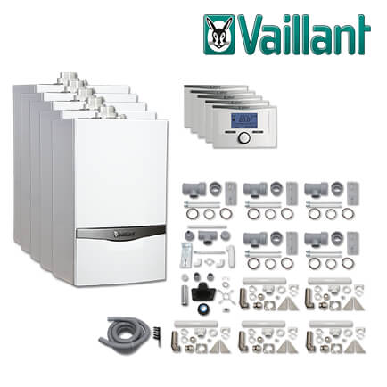 Vaillant Paket 1.608/5 5x ecoTEC plus VCW 206/5-5, calorMATIC VRT 350, E/H in stock