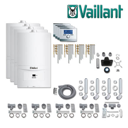 Vaillant Paket 1.616, 4x ecoTEC pure VCW 206/7-2, VRT 350, Abgas, L / LL in stock
