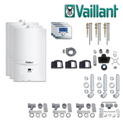 Vaillant Paket 1.619, 3x ecoTEC pure VC 146/7-2, VRT 350, Abgas, L / LL in stock