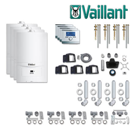 Vaillant Paket 1.620, 4x ecoTEC pure VC 146/7-2, VRT 350, Abgas, L / LL in stock