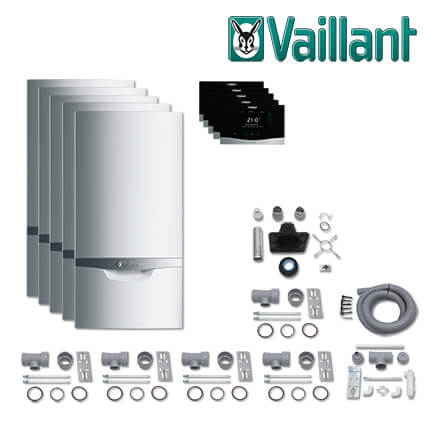 Vaillant Paket 1.631, 5x ecoTEC plus VCW 206/5-5, sensoHOME VRT 380, E/H in stock